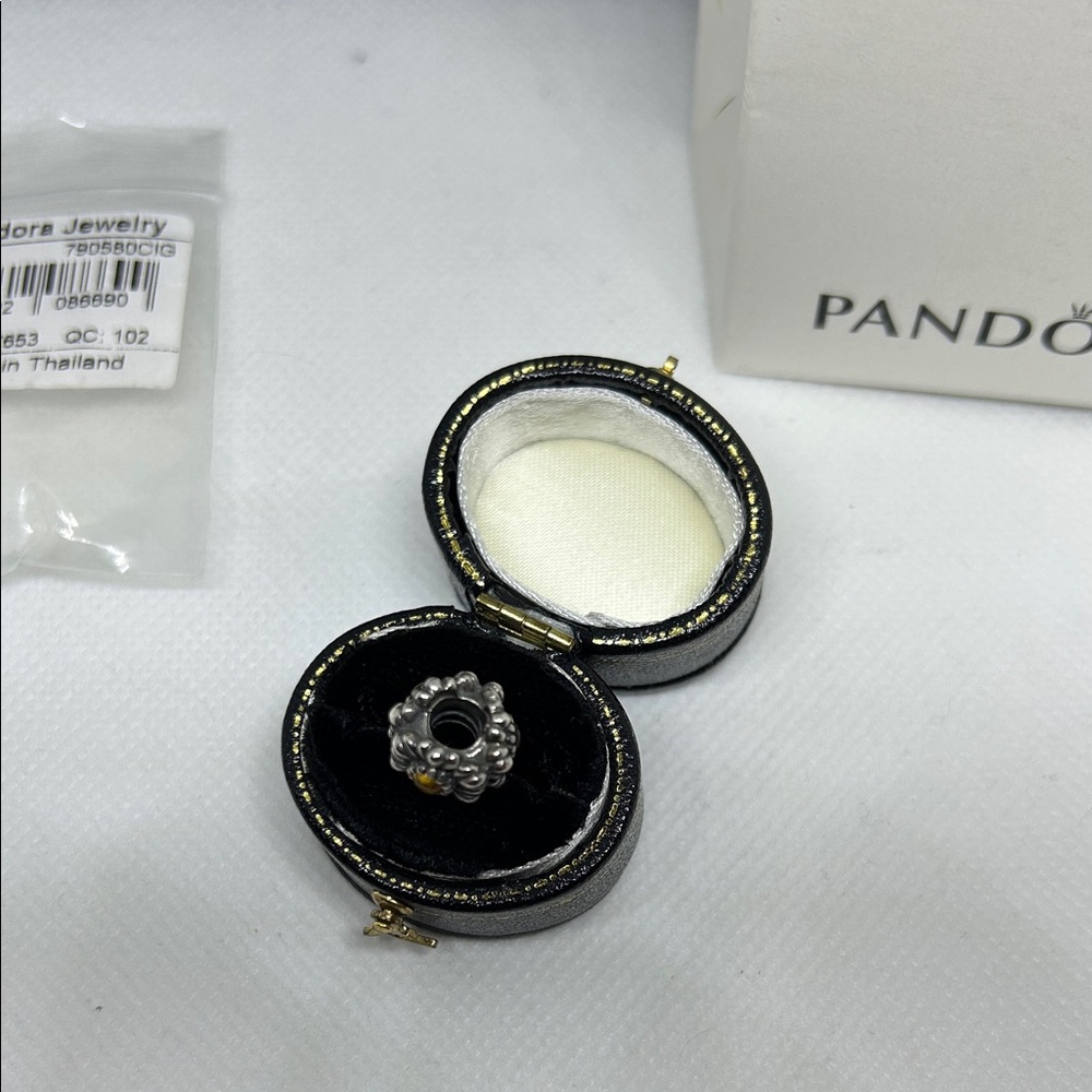 Pandora Citrine & Sterling Charm - Picture 4 of 6